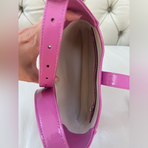 NEW GUCCI JACKIE SMALL SHOULDER BAG PINK LEATHER - Picture 10 of 11